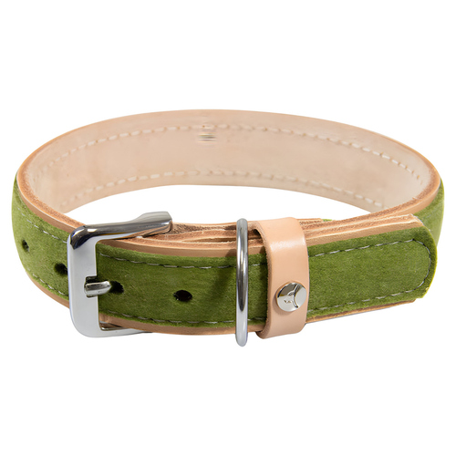 Das Lederband Hundehalsband Norden Lime/Natural, Länge: 75 cm / Breite: 40 mm Das Lederband Hundehalsband Norden Lime/Natural, Länge: 75 cm / Breite: 40 mm