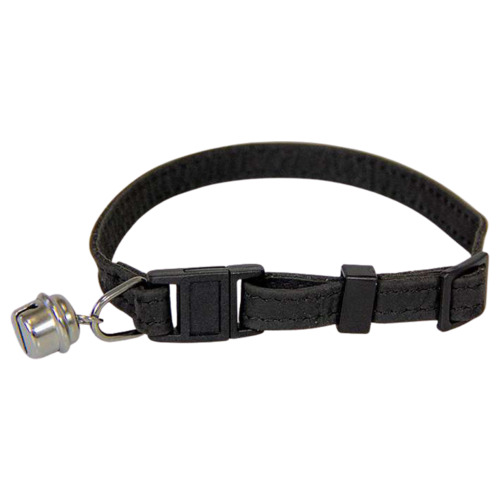 Das Lederband Katzenhalsband mit Klick-Verschluss Black