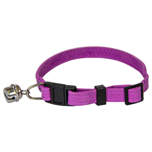 Das Lederband Katzenhalsband mit Klick-Verschluss Violet