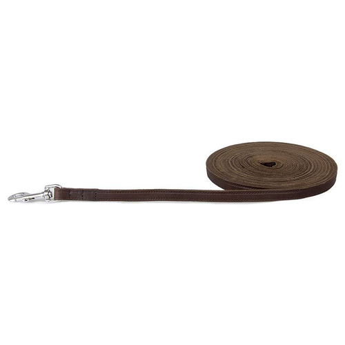 Das Lederband Schleppleine Weinheim Mocca, Maße: 750 cm / 12 mm