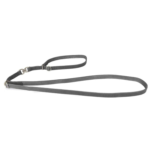 Das Lederband Stufenlos verstellbare Führleine mit Halsung Graz Granite