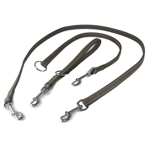 Das Lederband Universal Hundeleine Amsterdam lava, Länge: 235 cm / Breite: 14 mm