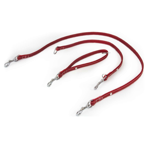 Das Lederband Universal Hundeleine Barcelona Indian-Red, Maße: 235 cm / 18 mm