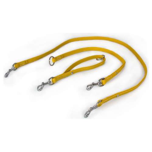 Das Lederband Universal Hundeleine Barcelona Vibrant-Yellow, Maße: 235 cm / 18 mm