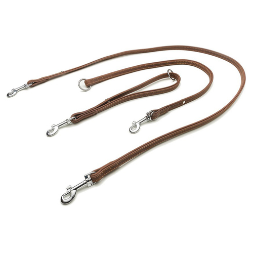 Das Lederband Universal Hundeleine Boston mocca/mocca, Länge: 235 cm / Breite: 14 mm