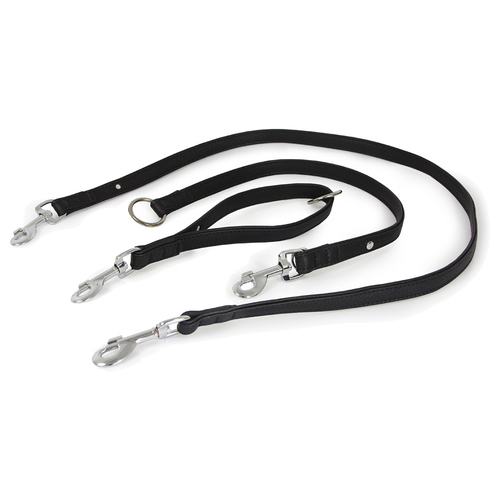Das Lederband Universal Hundeleine Granada schwarz