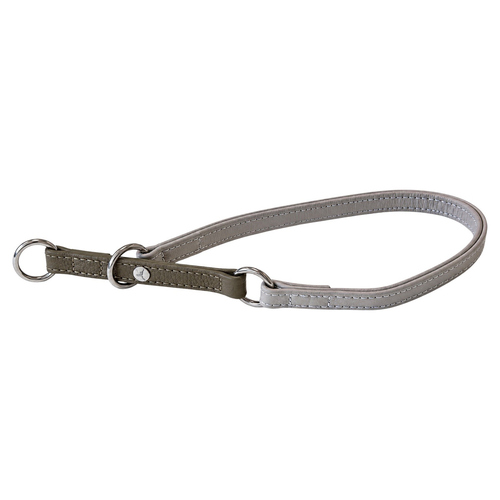 Das Lederband Zughalsband mit Stop Amsterdam Capers/Grey, Länge: 50 cm