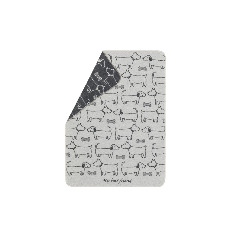 Decke Best Friends Allover in grau 70x90cm