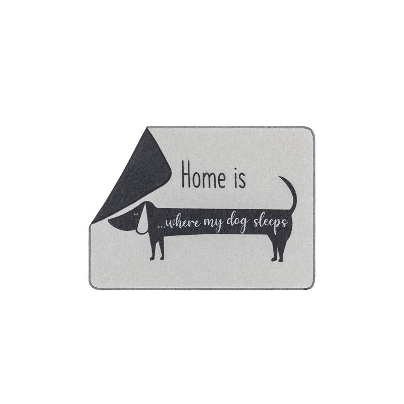 Decke Dackel Home is 70x90cm Decke Dackel Home is 70x90cm