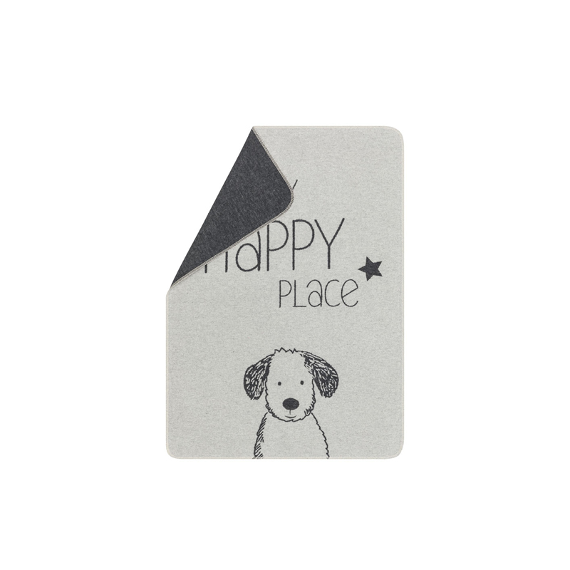 Decke Happy Place in grau 70x90cm