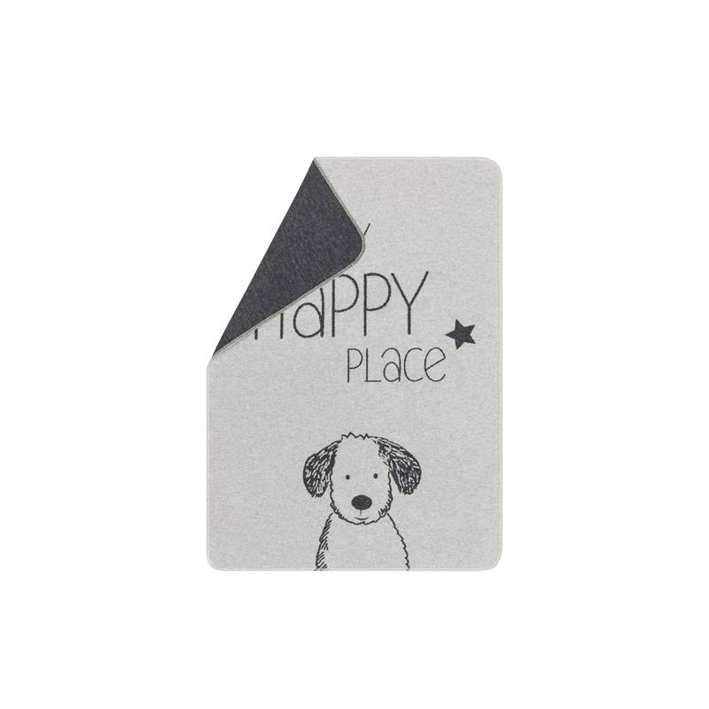 Decke Happy Place in grau 70x90cm