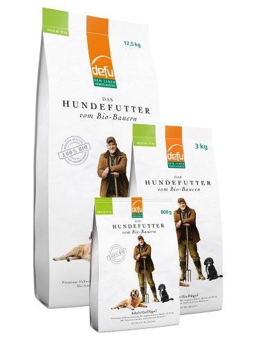 Defu Trockenfutter für Hunde BIO Geflügel Adult