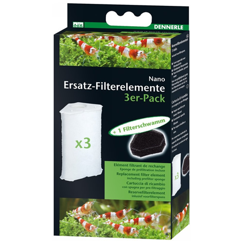 Dennerle Ersatzkartusche für Nano-Eckfilter (3er-Pack)