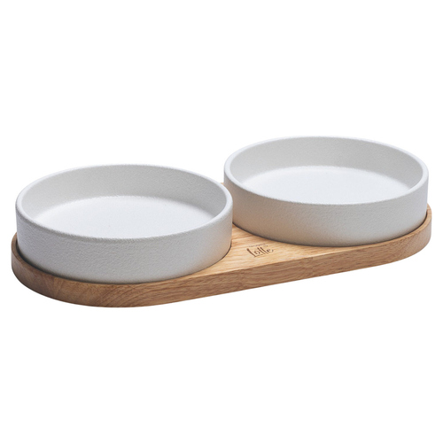 Designed by Lotte Hunde Dinnerset Lojs aus Keramik weiß