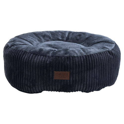 Designed by Lotte Hundebett Ribbed mit hohem Rand anthrazit, Maße: 50 x 50 x 17 cm