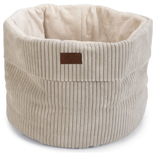 Designed by Lotte Katzen Korb Ribbed hellgrau