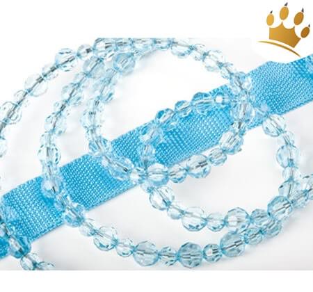 Designer-Hundeschmuckleine Aqua
