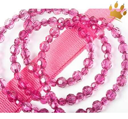 Designer-Hundeschmuckleine Fuchsia