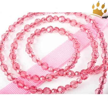 Designer-Hundeschmuckleine Rose