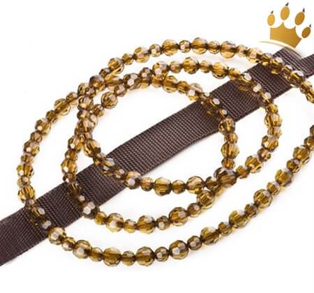 Designer-Hundeschmuckleine Smoke Topaz
