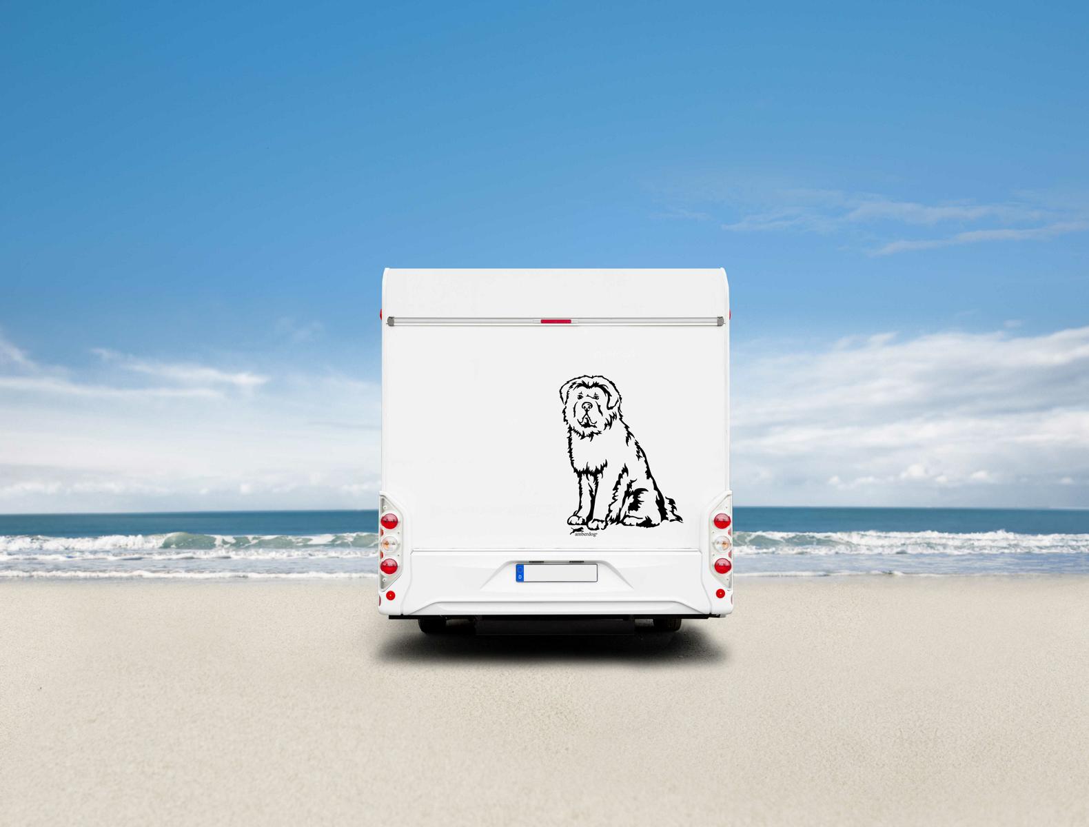 Do Khyi Tibet Dogge Auto Wohnmobil Aufkleber  I Wandtattoo - H50cm / Schwarz