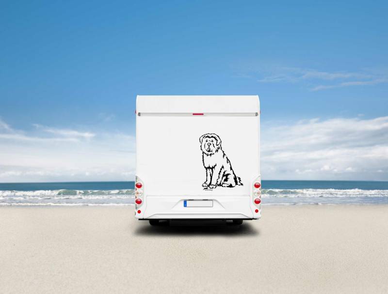 Do Khyi Tibet Dogge Auto Wohnmobil Aufkleber  I Wandtattoo - H50cm / Schwarz