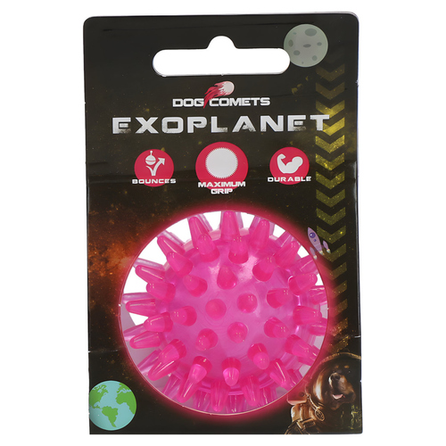 Dog Comets Hundespielzeug Ball Exoplanet rosa, Größe: S Dog Comets Hundespielzeug Ball Exoplanet rosa, Größe: S