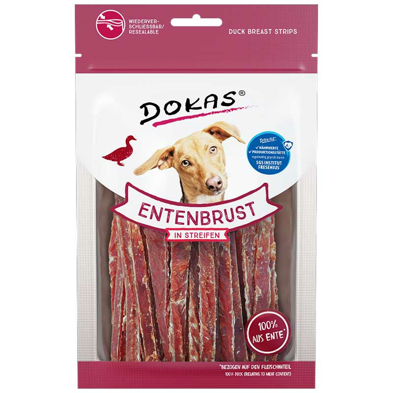 Dokas Dog Snack Hühnerbrust Streifen 12 x 70g