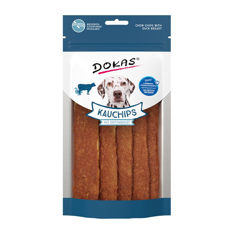 Dokas Dog Snack Kauchips Entenbrust 5 x 175g
