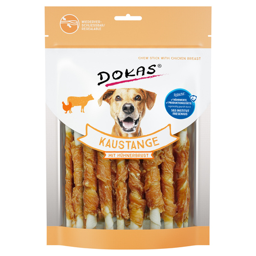 Dokas Kaustange mit Hühnerbrust 200 g - 9 Stück - Sparpaket
