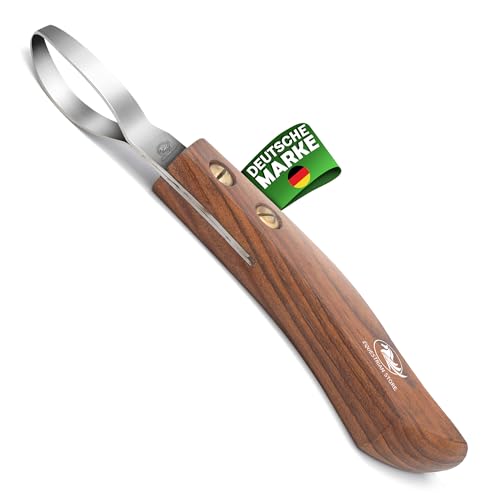EQUESTRIAN STORE Double-Edged J2 Stainless Steel Hoof Trimming Loop Knife with Sheet Handle - Versatile Farrier Tool for Horse & Cow Hoof Care, Ideal for Farriers & Horse Owners. (FLK-06) von EQUESTRIAN STORE