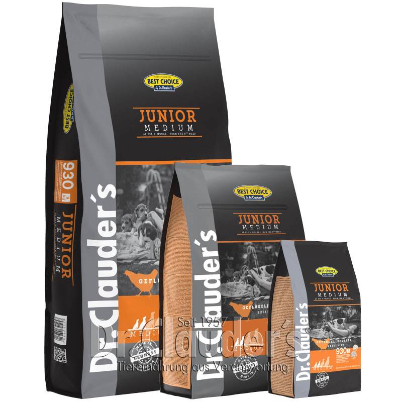 Dr Clauder Best Trockenfutter für Hund Choice Junior Medium - Sparpaket: 3 x 4kg