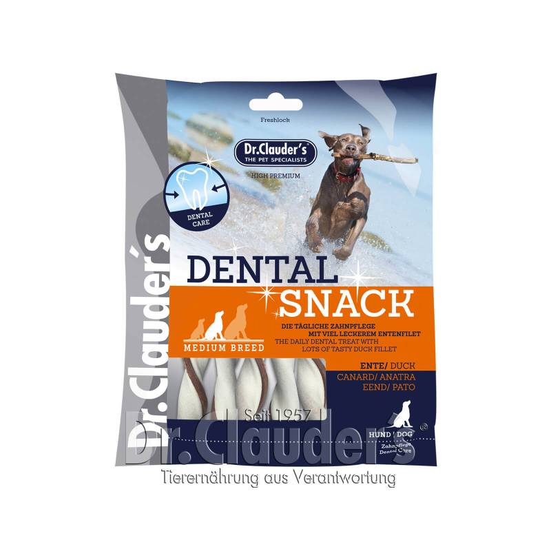Dr Clauder Dental Hunde Snack Ente - Medium Breed - Spapaket: 10 x 170g