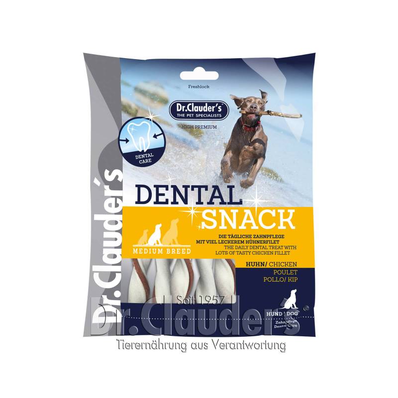 Dr Clauder Dental Hunde Snack Huhn Medium Breed - Spapaket: 10 x 170g