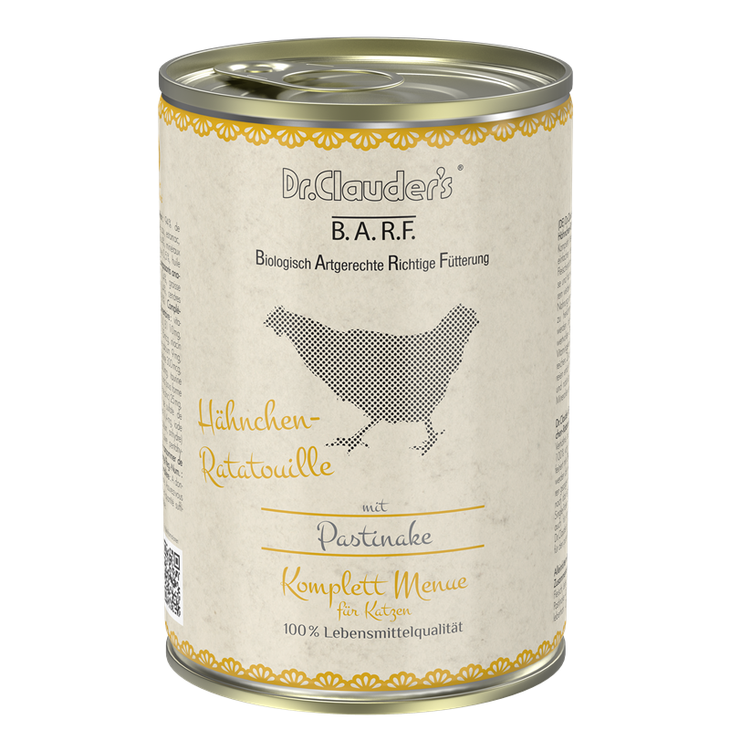 Dr. Clauder’s BARF Komplettmenü Hähnchen-Ratatouille  6 x 400g - Sparpaket: 6 x 200 g