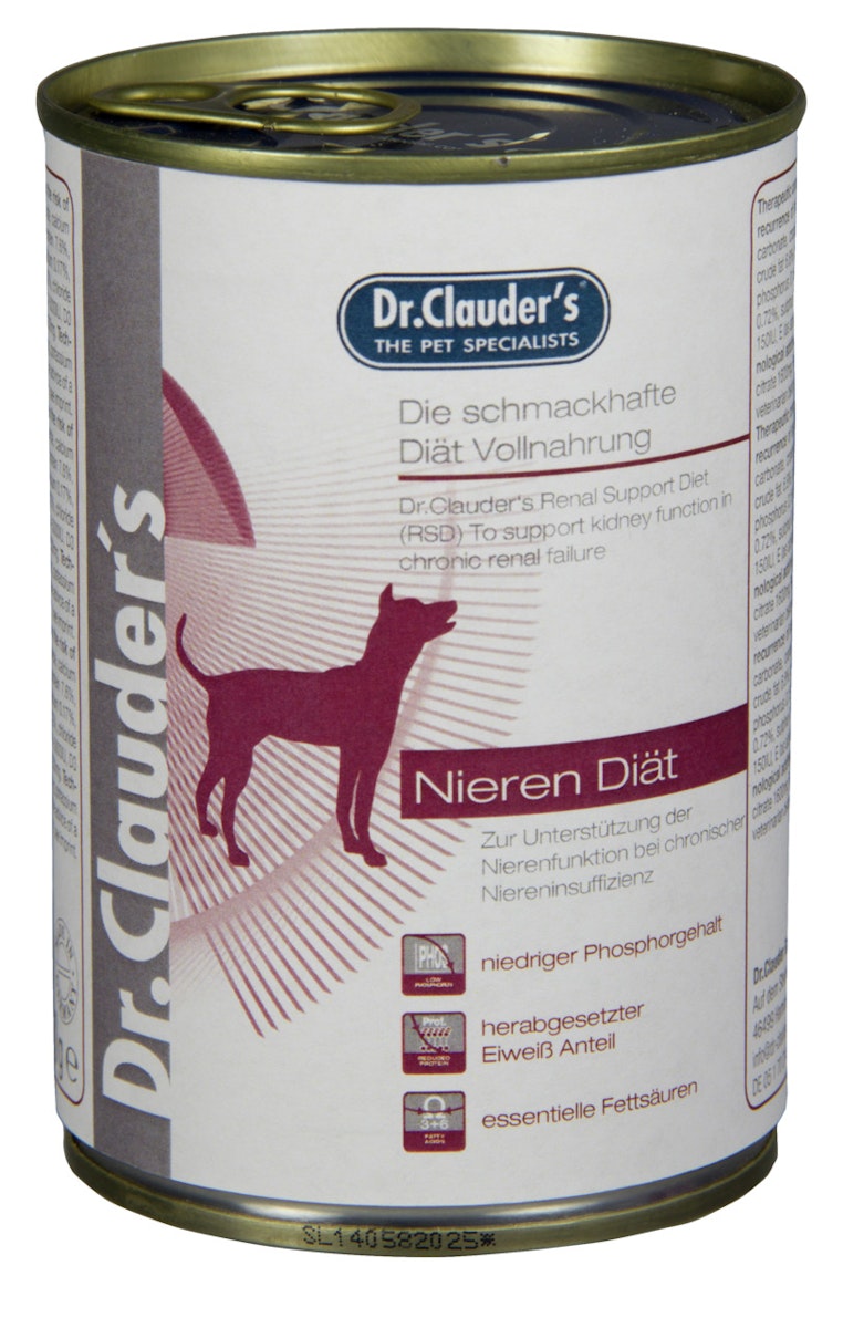 Dr. Clauder's RSD Nieren Diät Hundenassfutter Sparpaket Nieren Diät 12x400g