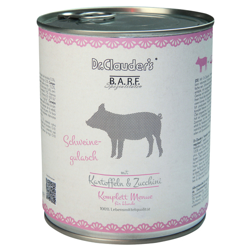 Dr. Clauders BARF Komplettmenue Schweinegulasch 800 g