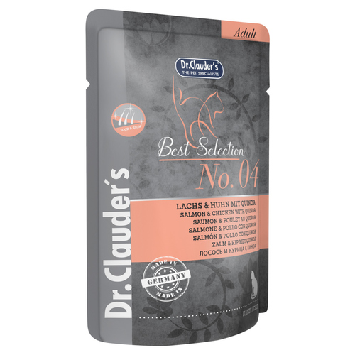 Dr. Clauders Best Selection Adult No. 4 Lachs & Huhn mit Quinoa 85 g - 16 Stück