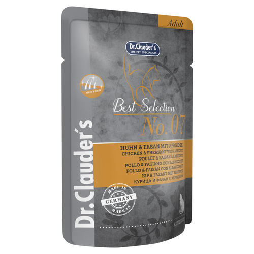 Dr. Clauders Best Selection Adult No. 7 Huhn & Fasan mit Aprikose 85 g - 16 Stück Dr. Clauders Best Selection Adult No. 7 Huhn & Fasan mit Aprikose 85 g - 16 Stück