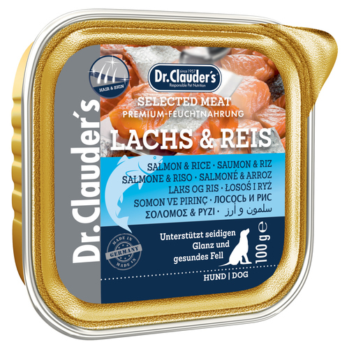 Dr. Clauders Selected Meat mit Lachs & Reis 100 g - 30 Stück