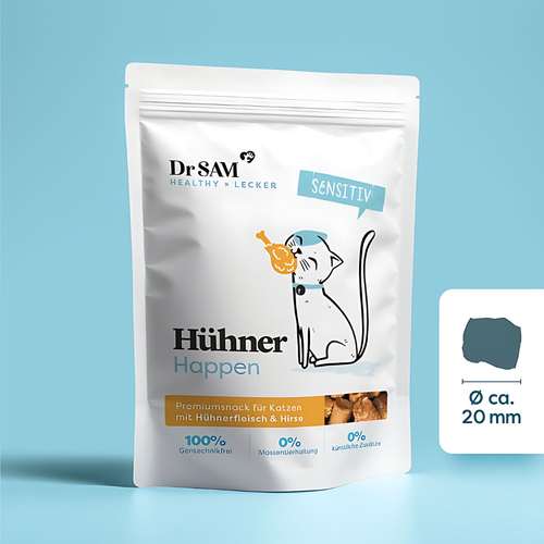 Dr. Sam Hühner Happen für Katzen, Inhalt: 500 g