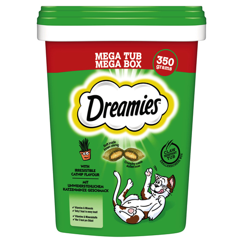 Dreamies Mega Box mit Katzenminze Geschmack 350 g