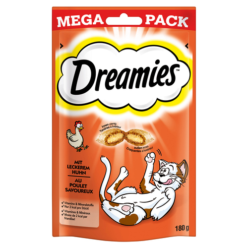 Dreamies Mega Pack mit leckerem Huhn 180 g - 4 Stück