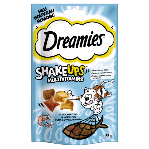 Dreamies ShakeUps Multivitamins Seafood 55 g - 6 Stück Dreamies ShakeUps Multivitamins Seafood 55 g - 6 Stück