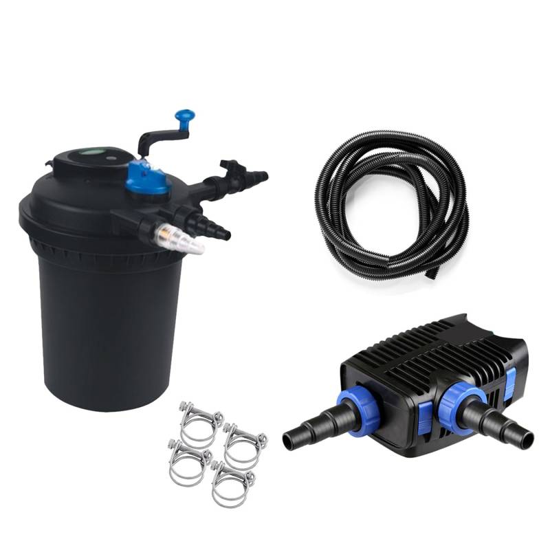 Druckteichfilter Set CPF 5000 mit 10W Eco Pumpe 10m Schlauch Nr.2 Druckteichfilter Set CPF 5000 mit 10W Eco Pumpe 10m Schlauch Nr.2