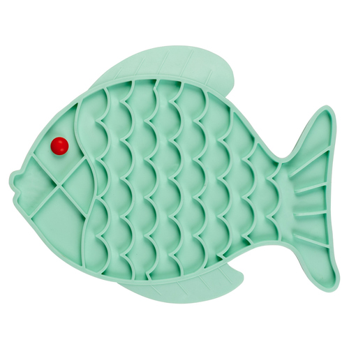Duvo+ Anti-Schling-Matte Fische grün für Katzen