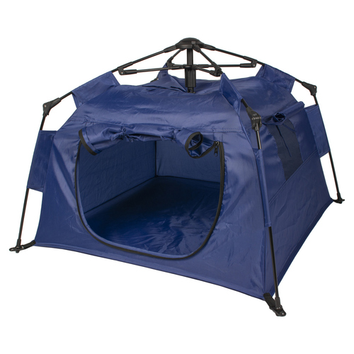 Duvo+ Aufklappbares Zelt blau für Katzen, Größe: S