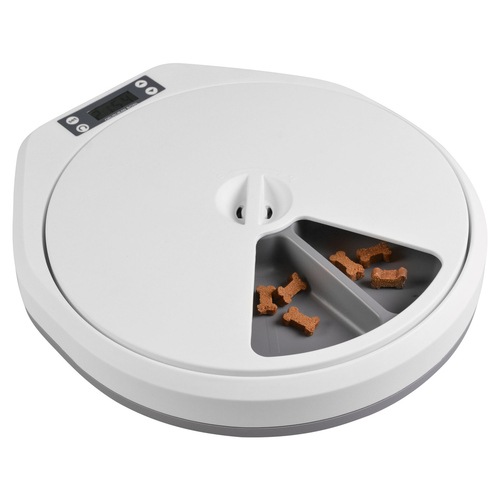 Duvo+ Automatischer Futternapf weiß/grau für Katzen