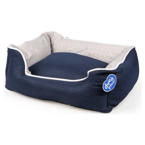 Duvo+ Bett rechteckig Airmesh blau/grau für Hunde, Größe: M