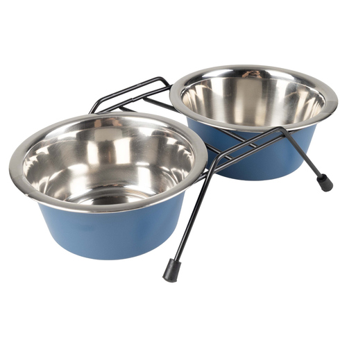 Duvo+ Dinner Set Napfständer und Näpfe, Größe: M / Durchmesser: 2 x 17 cm